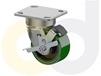 ZINC PLATED CASTERS - POLY ON CAST IRON WHEELS