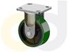 ZINC PLATED CASTERS - POLY ON CAST IRON WHEELS