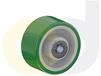 ZINC PLATED KINGPINLESS CASTER- POLY ON CAST IRON WHEELS
