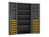 HEAVY DUTY ALL-WELDED BIN &amp; SHELF 14 GA. STEEL STORAGE CABINETS