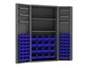 HEAVY DUTY ALL-WELDED BIN &amp; SHELF 14 GA. STEEL STORAGE CABINETS