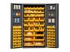 HEAVY DUTY ALL-WELDED BIN &amp; SHELF 14 GA. STEEL STORAGE CABINETS