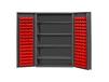 HEAVY DUTY ALL-WELDED BIN &amp; SHELF 14 GA. STEEL STORAGE CABINETS