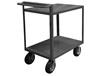 2 SHELF STOCK CARTS WITH RAISED HANDLES