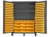 HEAVY DUTY ALL-WELDED BIN &amp; SHELF 14 GA. STEEL STORAGE CABINETS