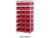 CHROME WIRE SHELVING UNITS WITH HULK CONTAINERS