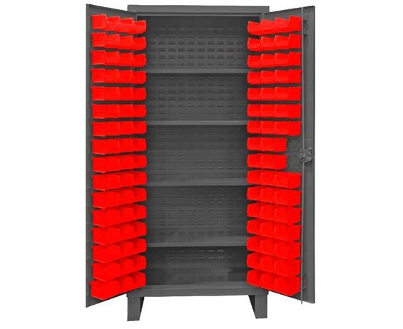 HEAVY DUTY STORAGE CABINETS WITH HOOK-ON BINS