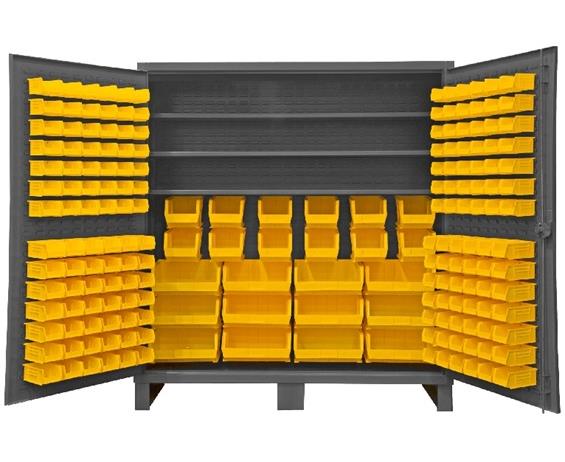 HEAVY DUTY STORAGE CABINETS WITH HOOK-ON BINS