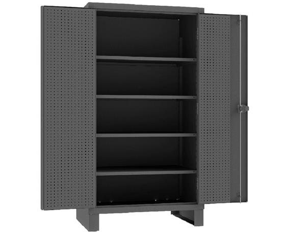 EXTRA HEAVY DUTY CABINET WITH PEGBOARD DOORS &amp; SHELVES