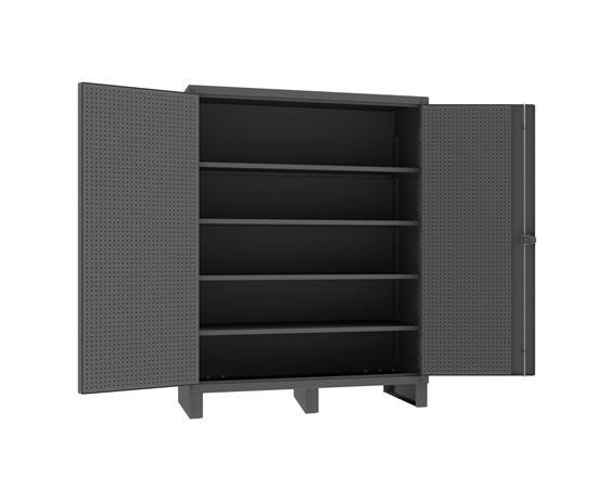 EXTRA HEAVY DUTY CABINET WITH PEGBOARD DOORS &amp; SHELVES
