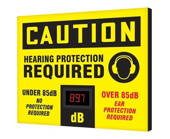 ELECTRONIC DECIBEL METER SIGNS