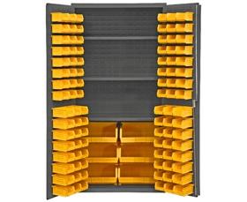 HEAVY DUTY ALL-WELDED BIN &amp; SHELF 14 GA. STEEL STORAGE CABINETS