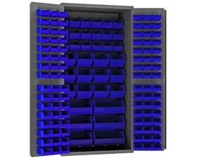 HEAVY DUTY ALL-WELDED BIN &amp; SHELF 14 GA. STEEL STORAGE CABINETS