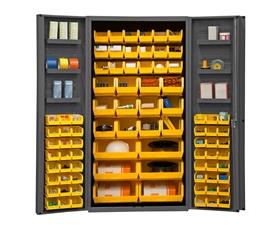 HEAVY DUTY ALL-WELDED BIN &amp; SHELF 14 GA. STEEL STORAGE CABINETS