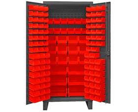 HEAVY DUTY STORAGE CABINETS WITH HOOK-ON BINS