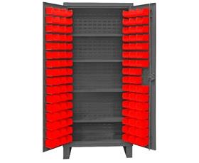 HEAVY DUTY STORAGE CABINETS WITH HOOK-ON BINS