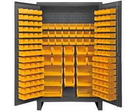 HEAVY DUTY STORAGE CABINETS WITH HOOK-ON BINS