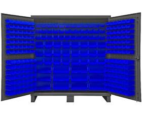 HEAVY DUTY STORAGE CABINETS WITH HOOK-ON BINS