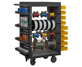 MOBILE WIRE SPOOL RACK