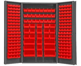 HEAVY DUTY ALL-WELDED BIN &amp; SHELF 14 GA. STEEL STORAGE CABINETS