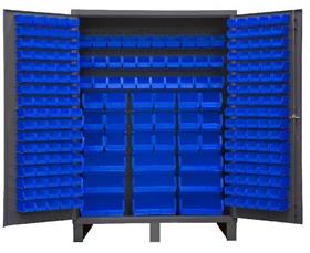 HEAVY DUTY ALL-WELDED BIN &amp; SHELF 14 GA. STEEL STORAGE CABINETS
