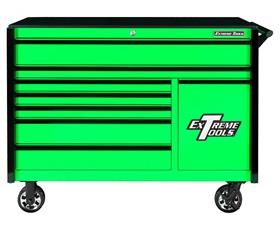 DX SERIES ROLLER CABINET WITH POWER TOOL DRAWER &amp; EXTREME POWER WORKSTATION® HUTCH