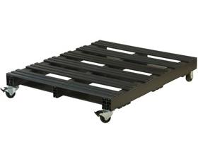 STOCKED PLASTIC PALLETS